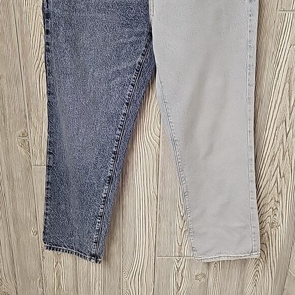 PACSUN 2 Tone Sided High Rise Straight Jeans Womens Size 27 - Picture 3 of 13